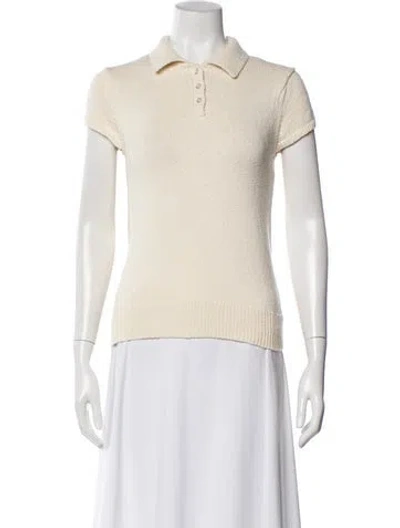 Pre-owned Theory Mock Neck Sweater In Neutral