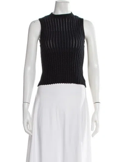 Pre-owned Theory Mock Neck Sweater In White