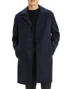 Theory Mod Wool Blend Overcoat In Blue