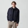 Theory Modern Aviator Jacket In Dapper Wool In Blue