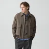 Theory Modern Aviator Jacket In Dapper Wool In White