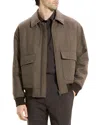 Theory Modern Aviator Jacket In Dapper Roll Feather In Brown