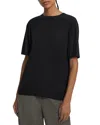 Theory Modern Georgette Panel Tee In Black