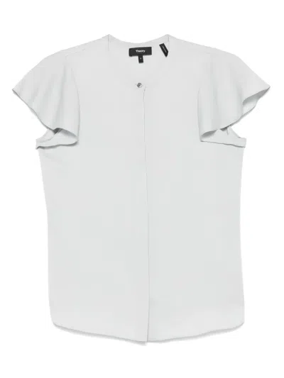 Theory Modern Ggt Blouse In Blue