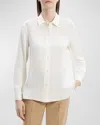Theory Silk Necktie Shirt In Iv