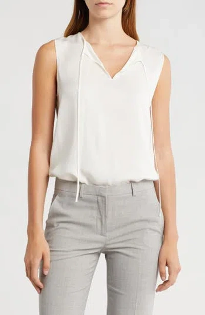 Theory Modern Sleeveless Silk Top In Iv