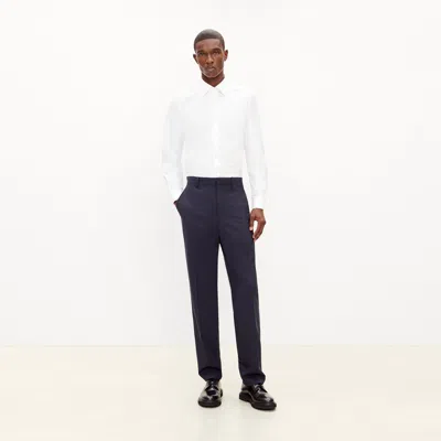 Theory Modern Trouser In Stretch Wool In Blue
