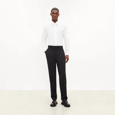 Theory Modern Trouser In Stretch Wool In Deep Black