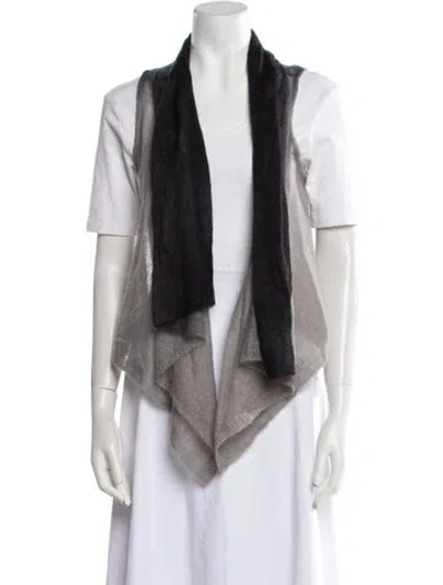 Pre-owned Theory Mohair Open Front Sweater In Black