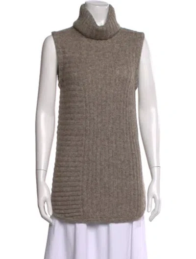 Pre-owned Theory Mohair Turtleneck Sweater In Gray