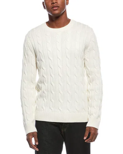 Theory Montana Wool & Cashmere-blend Crewneck Sweater In White