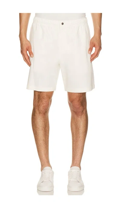 Theory Moonsoft Cotton Easy Shorts In Winter Ivory