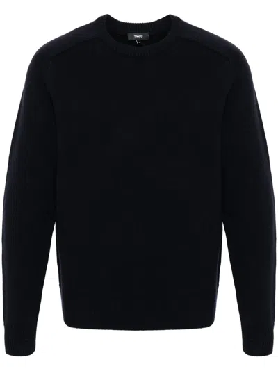 Theory Morlan Knitted Jumper In Black
