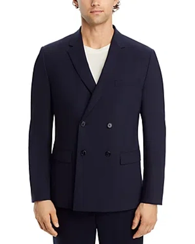 Theory Morton Double Breasted New Tailor Jacket In Navy