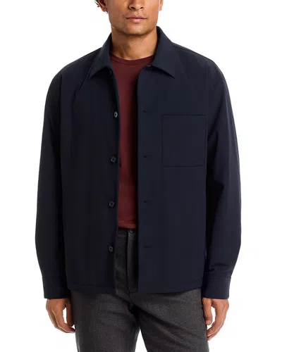 Theory Motion Nylon Overshirt In Blue