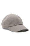 Theory Motion Wool Blend Baseball Cap In Walnut Mel