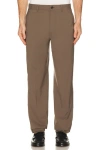 Theory Motion Wool Curtis Pant In Brown