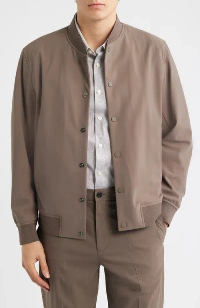 Theory Murphy Precision Bomber Jacket In Brown