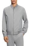 Theory Murphy Precision Bomber Jacket In Soft Grey