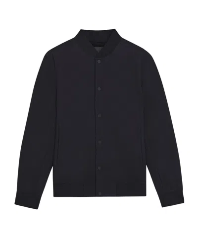 Theory Murphy Tonal-design Bomber Jacket In Black
