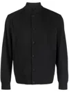 Theory Murphy Tonal-design Bomber Jacket In Black