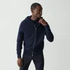 Theory Myhlo Perforated Waffle Cotton Zip Hoodie