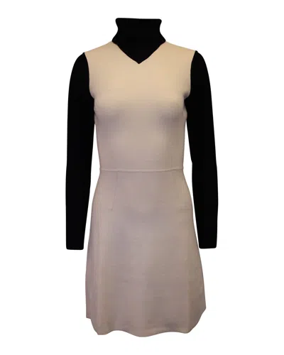 Theory Myrelle Evian Stretch-knit Dress In Cream Wool In White