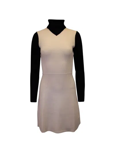 Pre-owned Theory Myrelle Evian Turtleneck Dress In Neutral