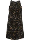 Theory Tortoiseshell Print Mini Dress In Dkh Dark Brown Multi
