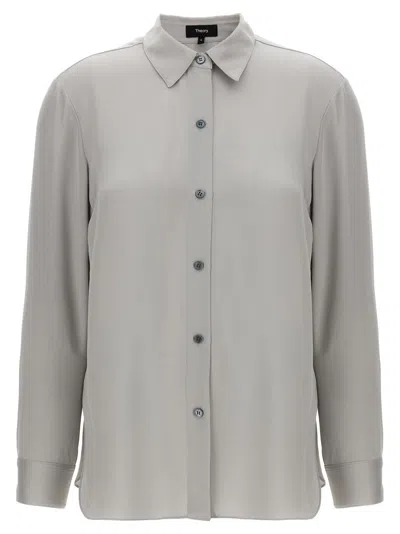 Theory N Straight Shirt In Gray
