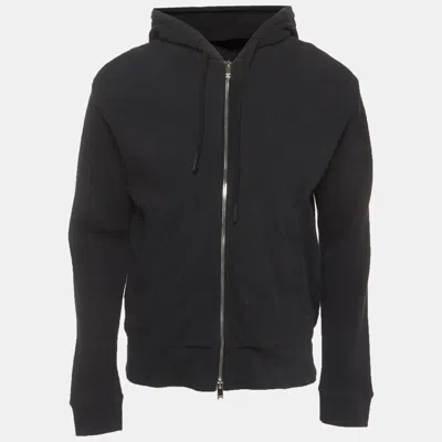 Pre-owned Theory Navy Blue Waffle Knit Zip-up Balena Studio Hoodie S