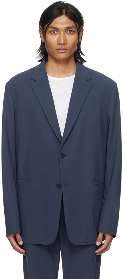Theory Navy Clinton Blazer In Deep Atlantic
