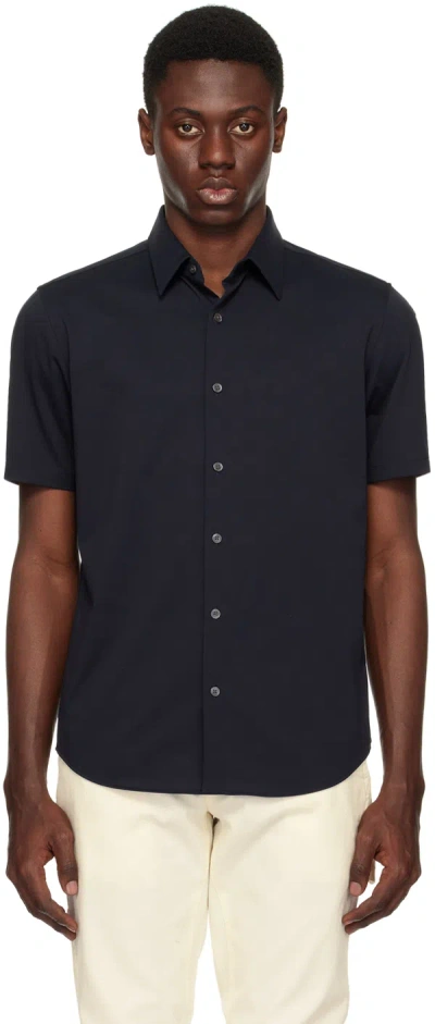 Theory Navy Irving Shirt In Eclipse