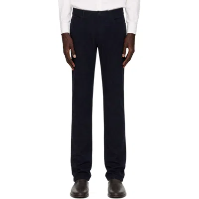 Theory Navy Raffi 5-pocket Neoteric Twill Trousers In Dark Navy