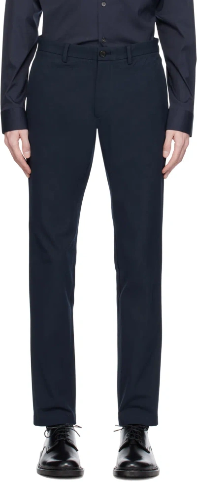 Theory Navy Zaine Trousers In Baltic