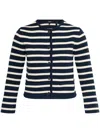 Theory Striped Cropped Jacket In Cotton Bouclé