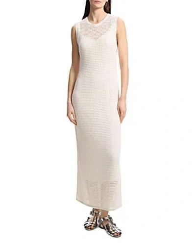 Theory Neo Mesh Maxi Dress In Bone