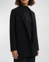Theory New Divide Double-face Wool Blazer In Black