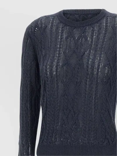 Theory "nightfall" Viscose And Linen Sweater In Blue