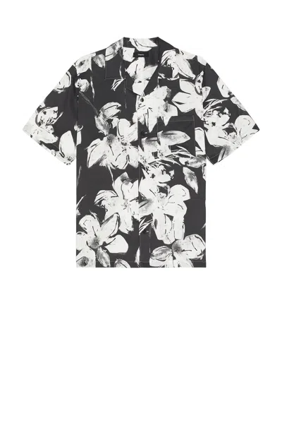 THEORY NOLL BRUSH FLORAL SHIRT