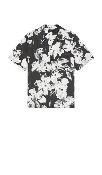Theory Noll Brush Floral Shirt In Multi