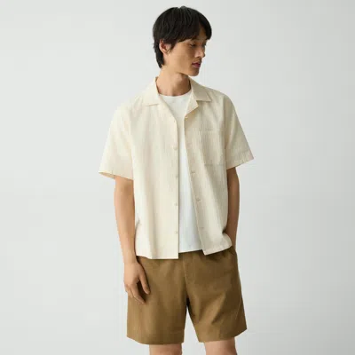 Theory Noll Camp Shirt In Geometric Cotton