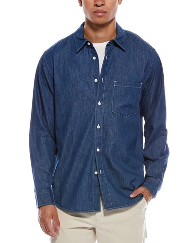 Theory Noll Denim Shirt In Blue