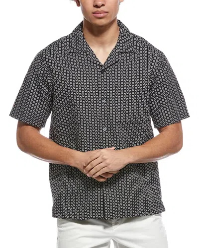 Theory Noll Geo Shirt In Black