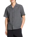 Theory Noll Gemometric Cotton Camp Shirt