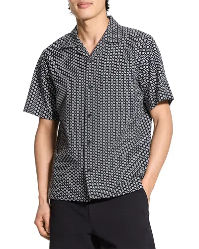 THEORY NOLL SHORT SLEEVE CAMP COLLAR SHIRT