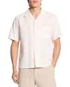 Theory Noll Short Sleeve Camp Collar Shirt In Neutral