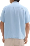 Theory Noll Short Sleeve Camp Shirt In Earl Grey