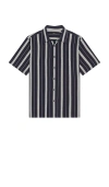 Theory Noll Short Sleeve Shirt In Multi