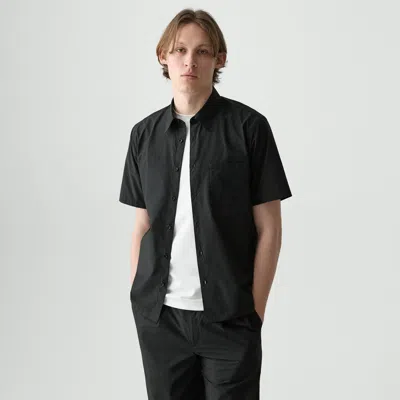 THEORY NOLL SHORT-SLEEVE SHIRT IN COTTON-BLEND